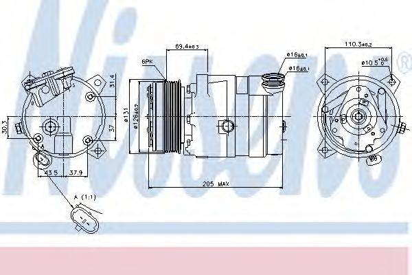 Compressor, air conditioner NISSENS 89062