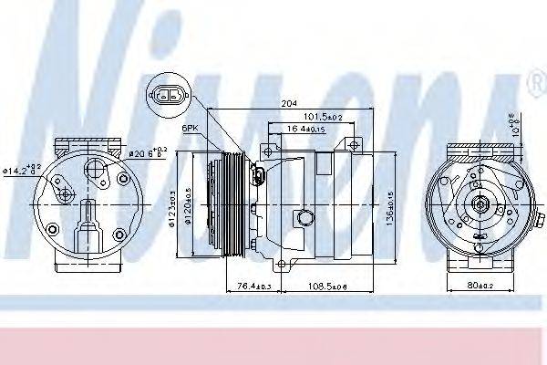 Compressor, air conditioner NISSENS 89063