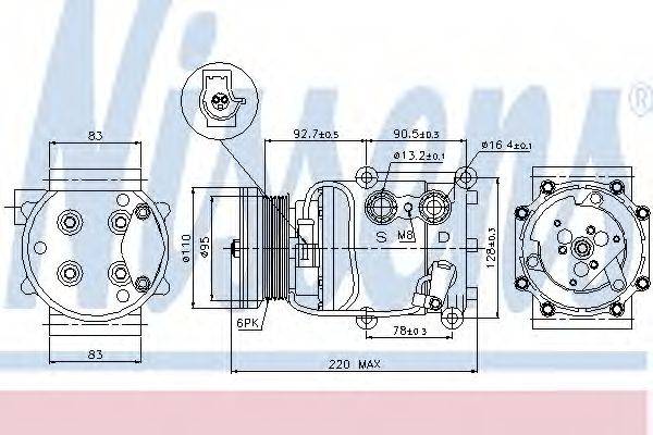Compressor, air conditioner NISSENS 89071